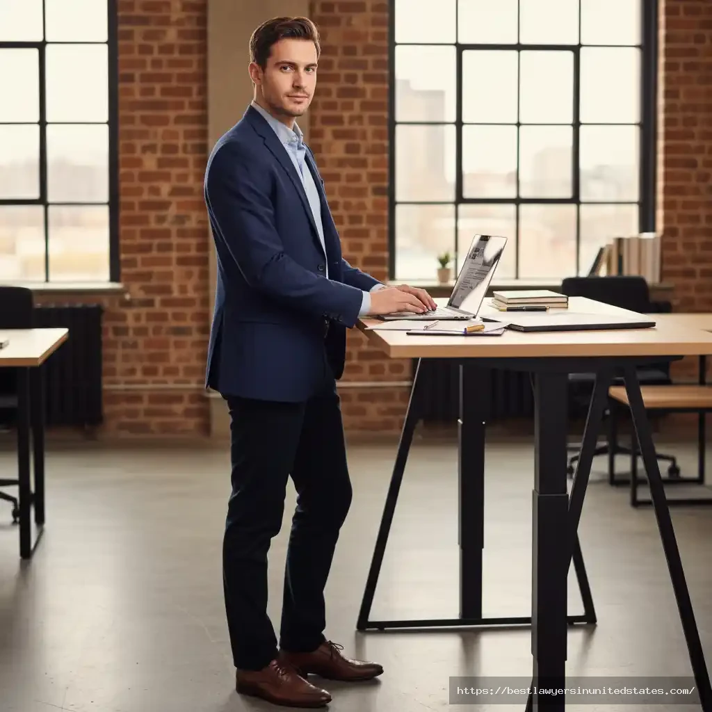 Modern business casual lawyer attire for progressive law firm offices