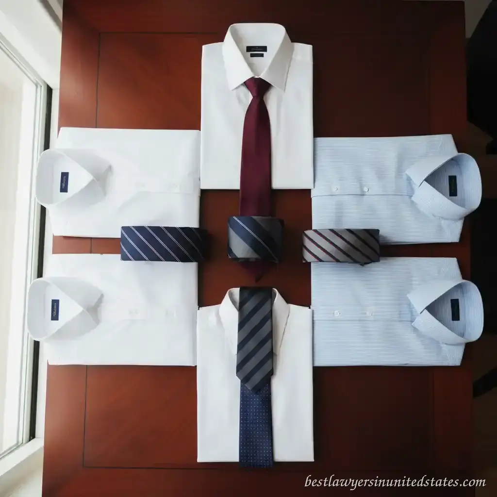Professional dress shirts and ties for lawyers - classic styles