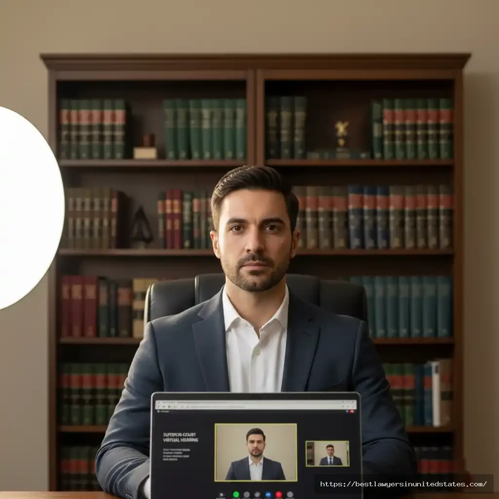 Professional lawyer attire for virtual court appearances and video hearings