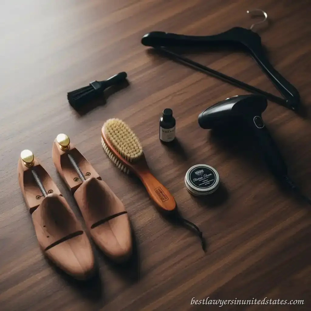 Suit maintenance tools and care essentials for lawyers