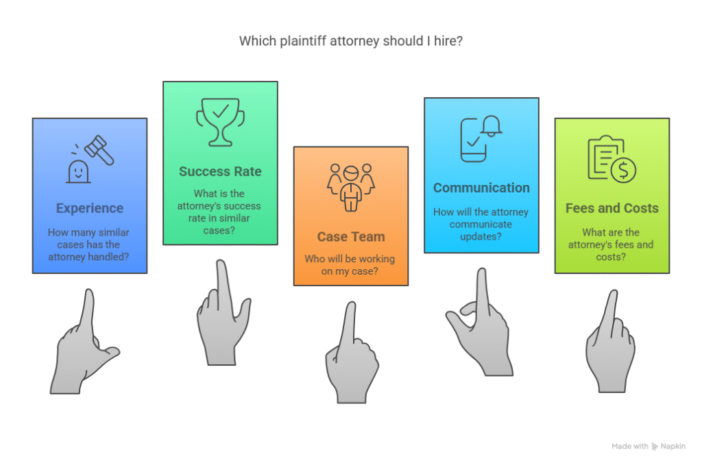 Questions to Ask Before Hiring a Plaintiff Attorney