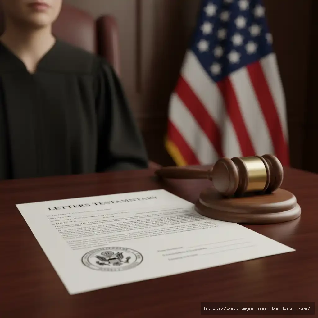 Letters Testamentary court document with official seal granting executor legal authority after death