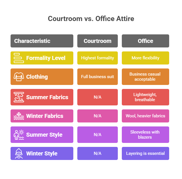 Courtroom vs Office Attire