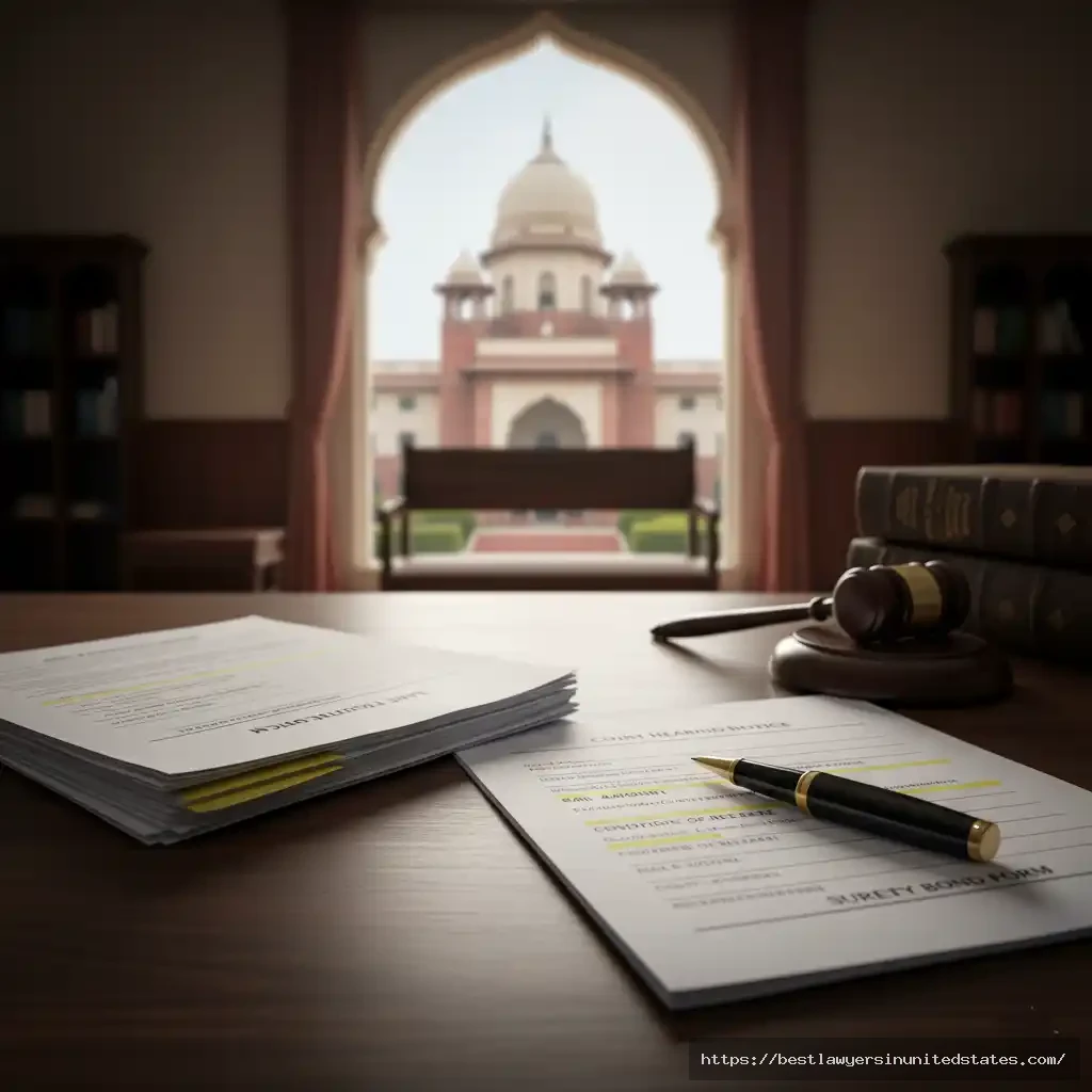Bail application documents and court procedures for IPC Section 307 non-bailable offense