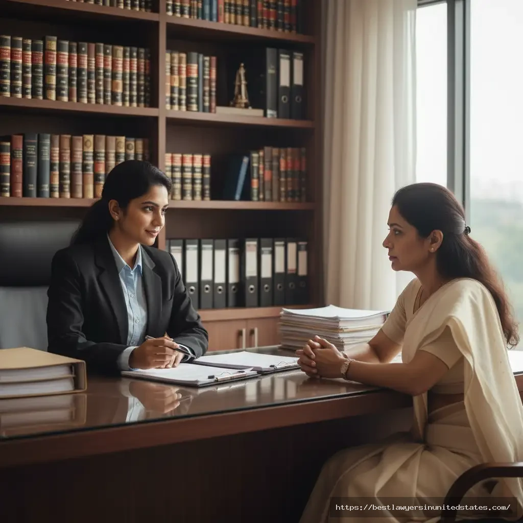 Criminal defense lawyer discussing Section 376 IPC case with client