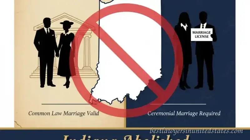 Indiana common law marriage abolished 1958 - legal status infographic