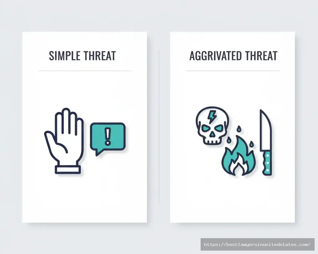 Difference between IPC 506(1) and 506(2) with aggravated threat examples