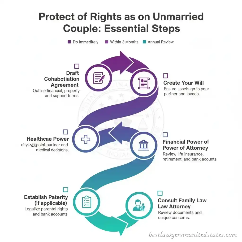 Step-by-step legal protection checklist for cohabiting partners