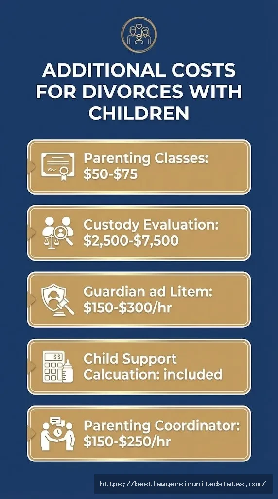 Additional Nevada divorce costs when children are involved including custody evaluations and parenting classes