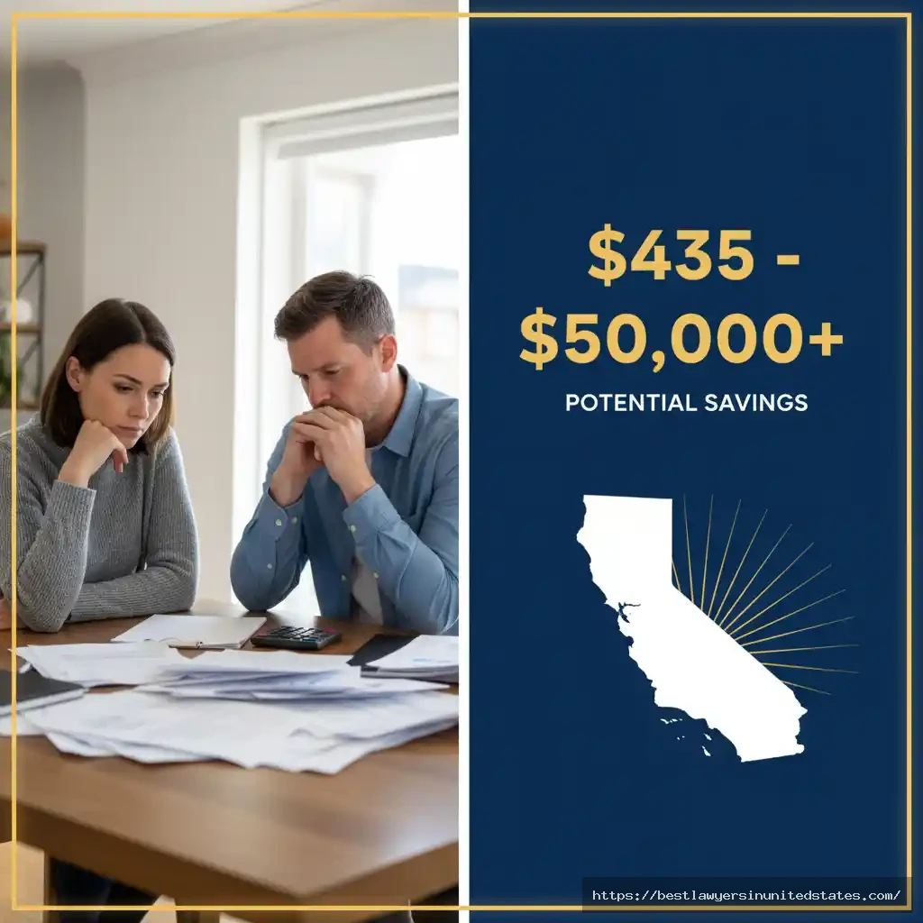 California divorce cost ranges from $435 for simple cases to over $50,000 for contested divorces - comprehensive visual guide