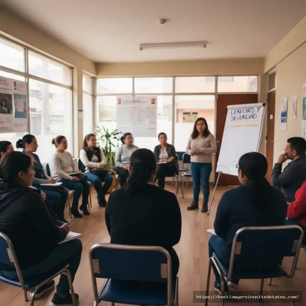 Community meeting in Bogotá focused on sex worker rights and safety education