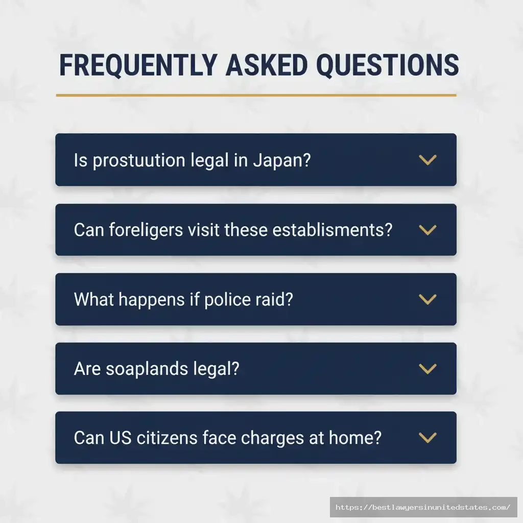 Most frequently asked questions about Japan prostitution laws for tourists and travelers