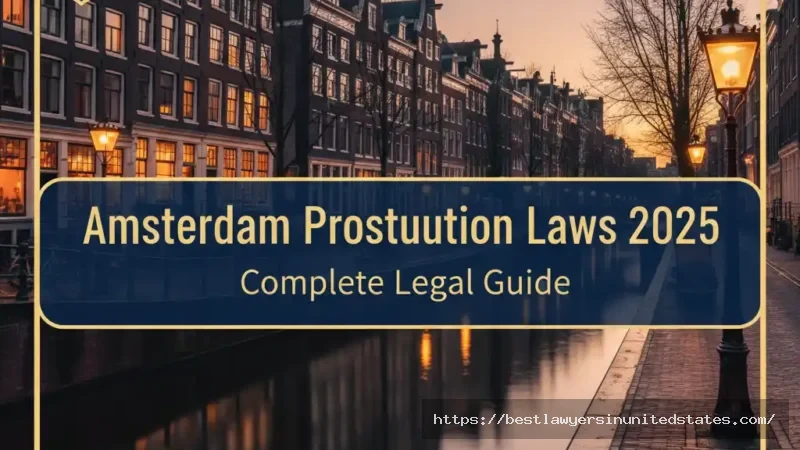 Hero banner showing Amsterdam’s canal district with legal-themed overlay for 2025 prostitution laws.