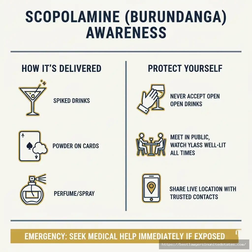 Infographic explaining common scopolamine delivery methods and practical safety steps