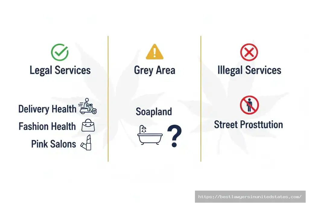 Japan legal and illegal sexual services comparison chart for tourists