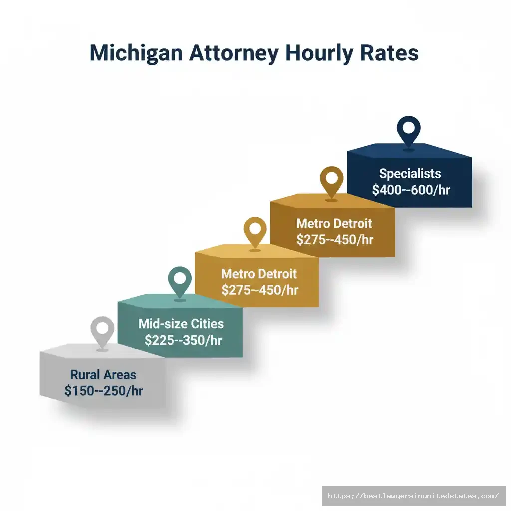 Michigan divorce attorney hourly rates by region - from rural to metro Detroit pricing 2025