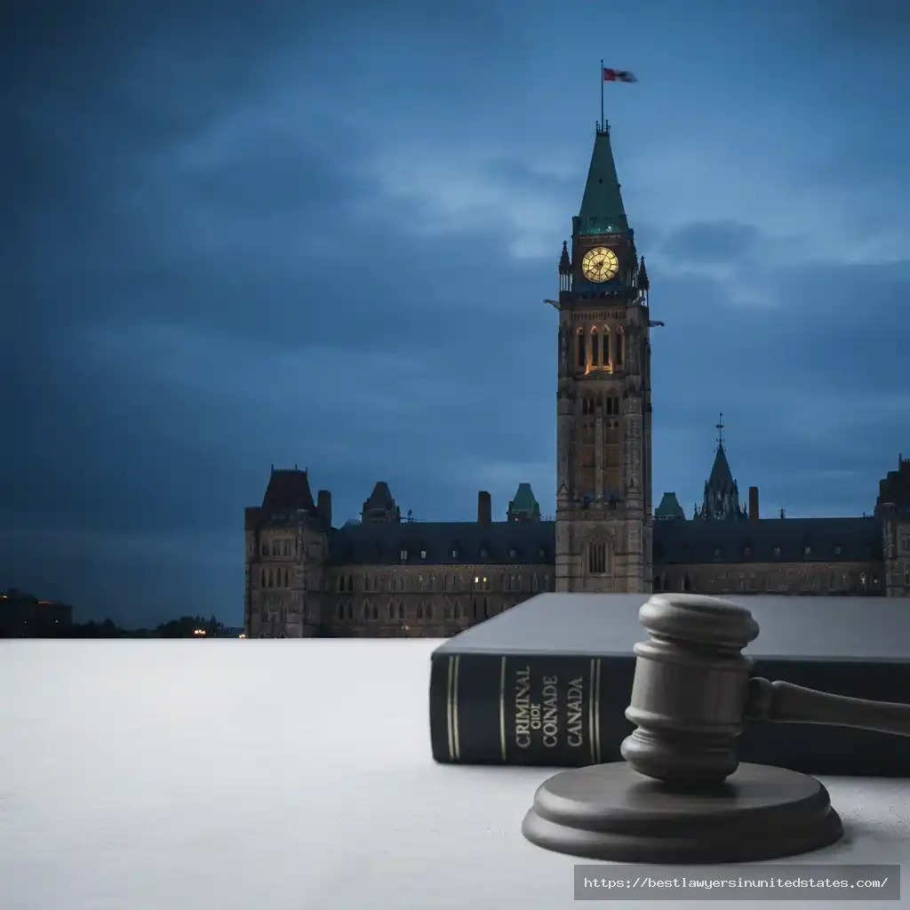 Parliament Hill at dusk with subtle legal elements, header image for 2025 Canada prostitution law guide.