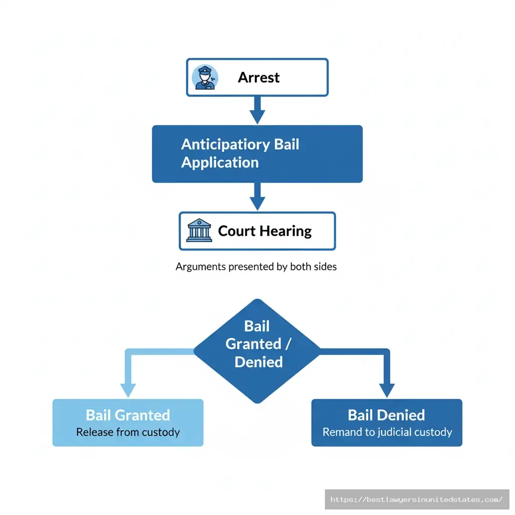 Section 354 IPC bail process flowchart - step-by-step guide from arrest to bail decision