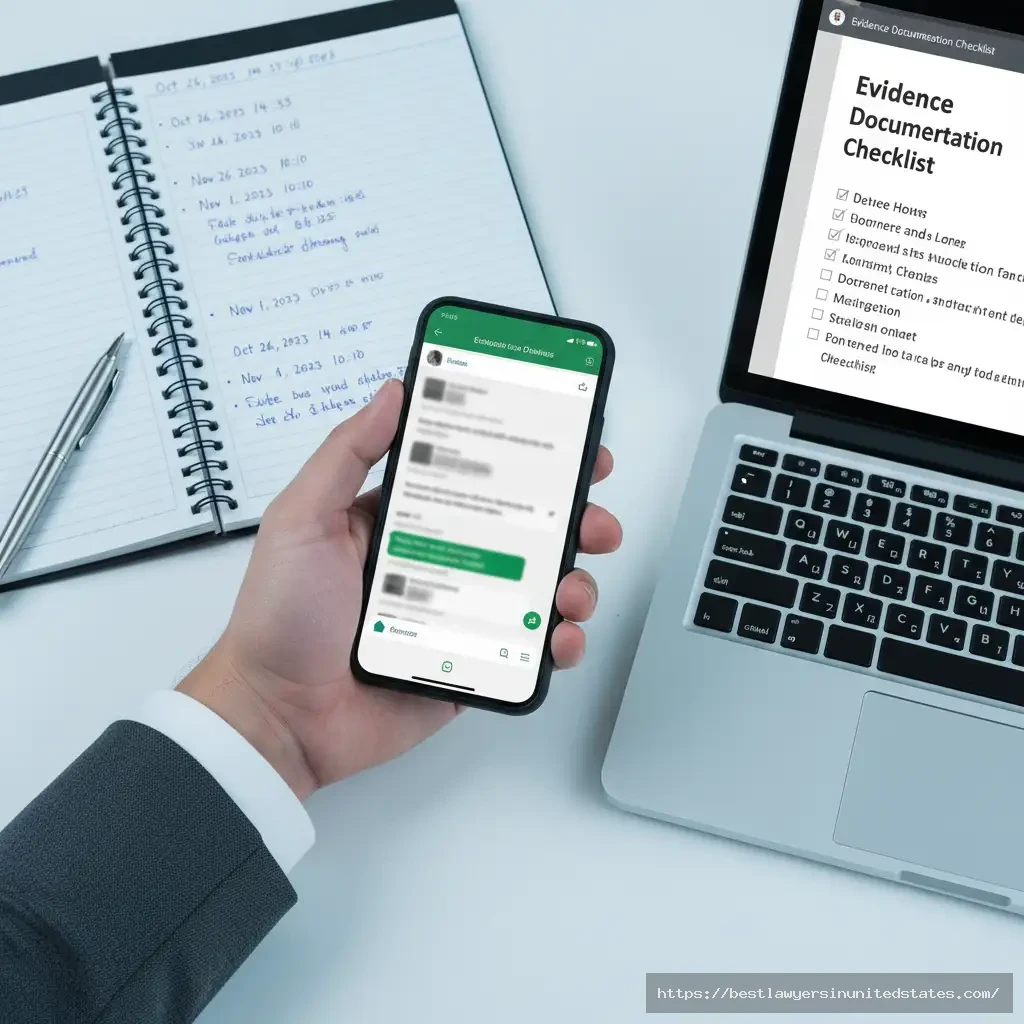 Smartphone showing WhatsApp threatening messages as digital evidence for Section 351 BNS criminal intimidation case with documentation