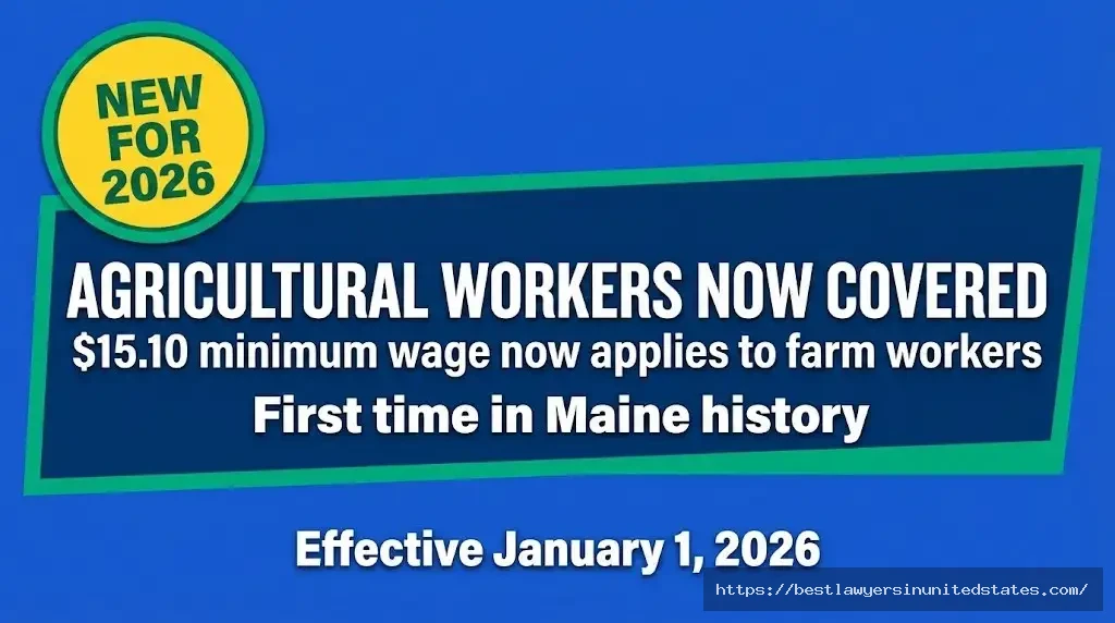 Agricultural workers in Maine now covered by $15.10 minimum wage for first time starting January 1, 2026