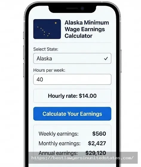 Alaska minimum wage earnings calculator tool free online estimate annual pay