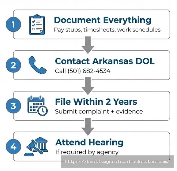 Arkansas wage claim filing process steps Department of Labor complaint procedure