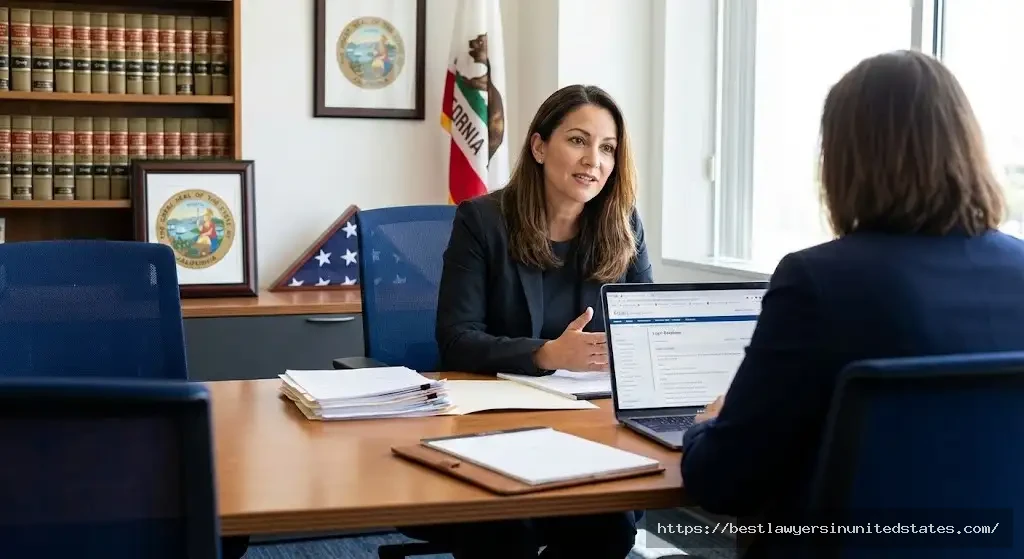 California DUI attorney consulting with client in professional law office setting