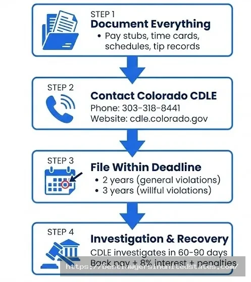 Colorado wage claim filing process steps CDLE Department of Labor deadlines