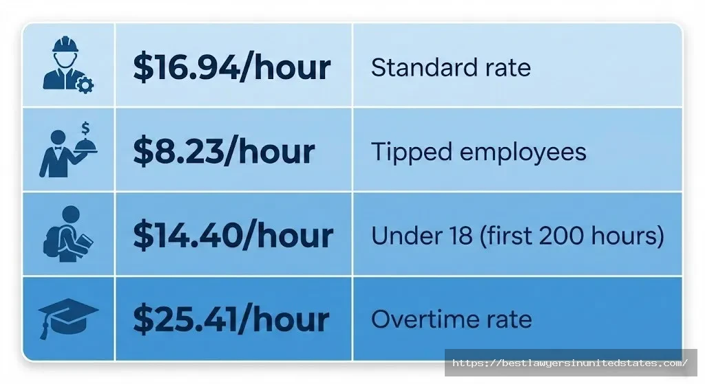 Connecticut minimum wage rates by worker type tipped youth overtime 2026