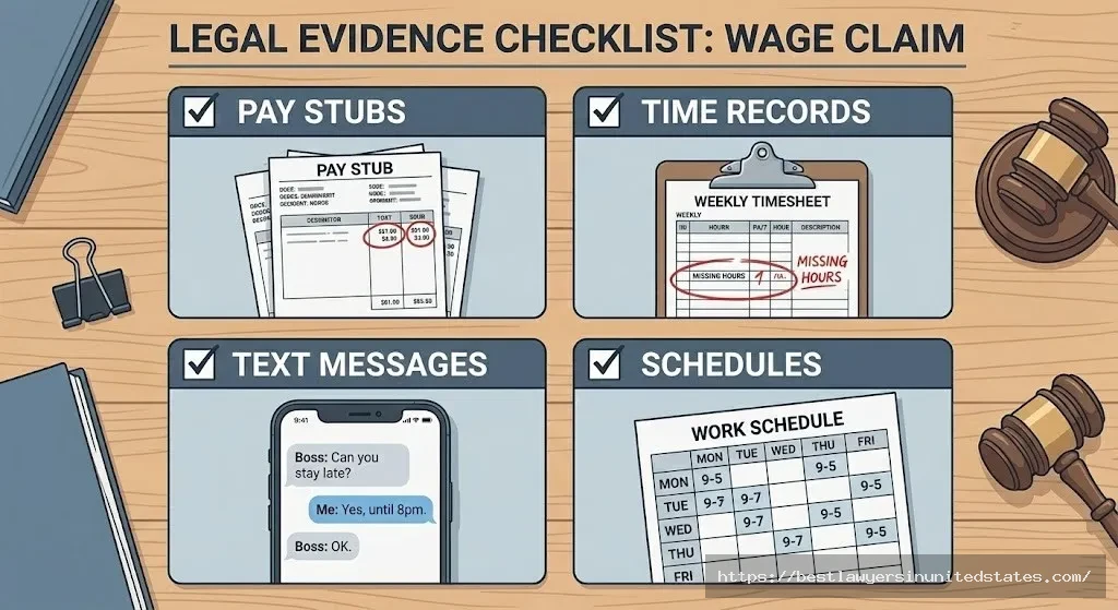 Documents needed to prove wage theft claim