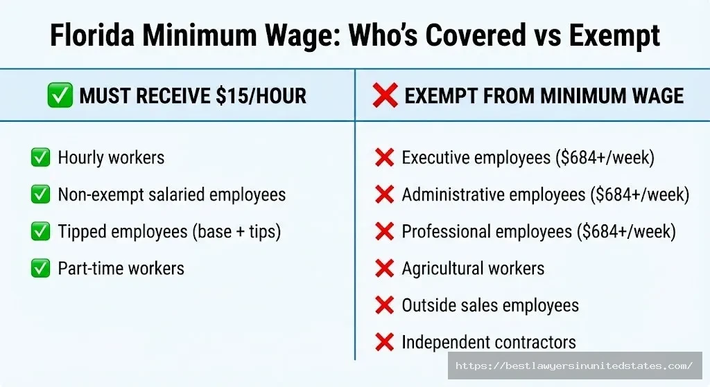 Florida minimum wage exemptions executive administrative professional agricultural workers