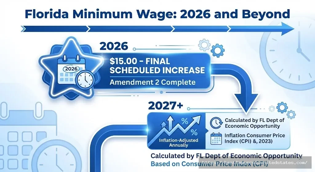 Florida scheduled minimum wage increases 2026 final rate $15 inflation adjustment 2027