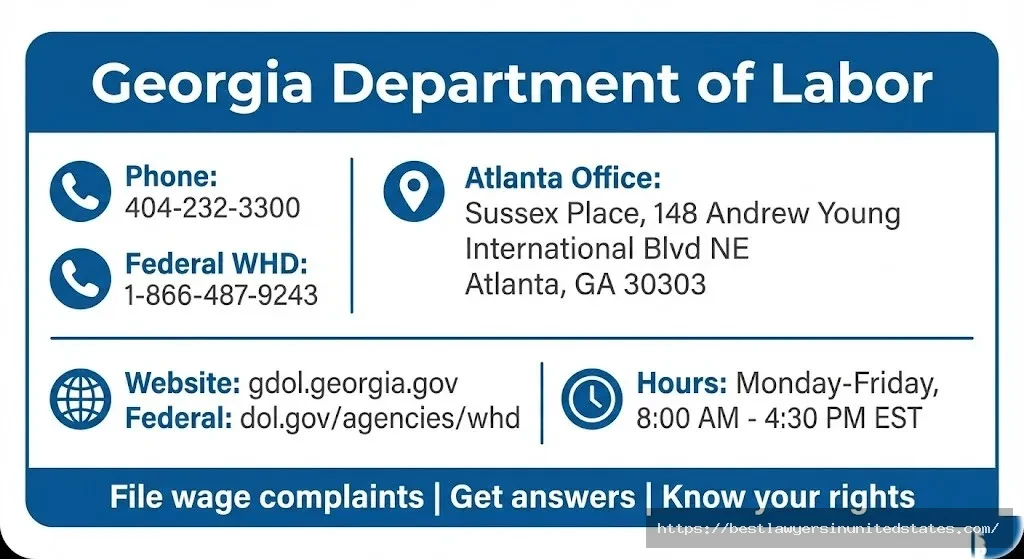 Georgia Department of Labor contact information phone address website