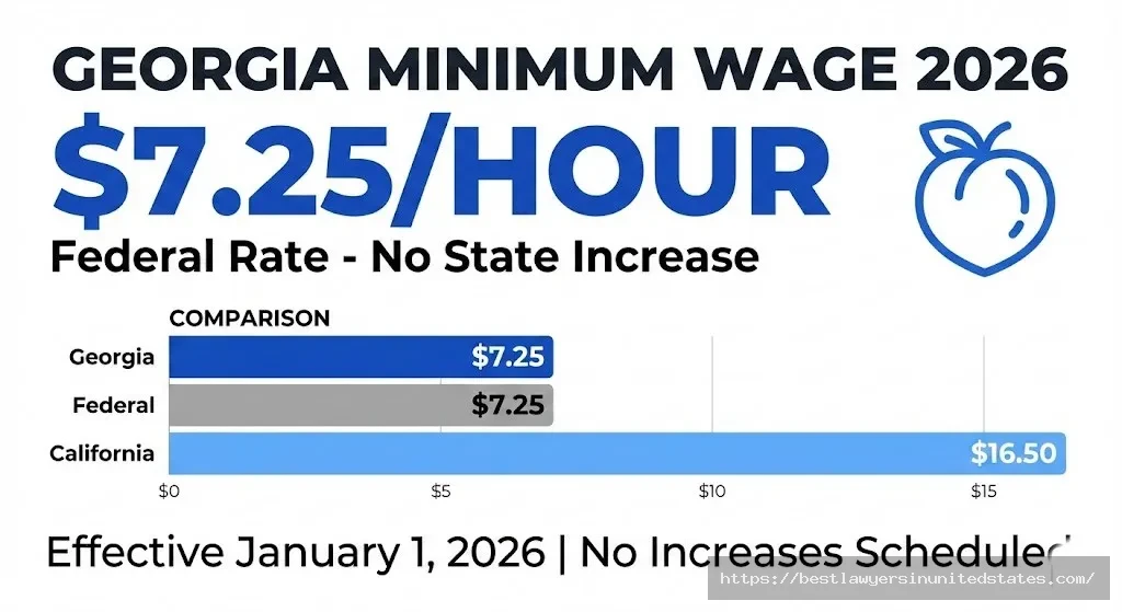 Georgia minimum wage 2026 rate $7.25 per hour federal rate no state increase
