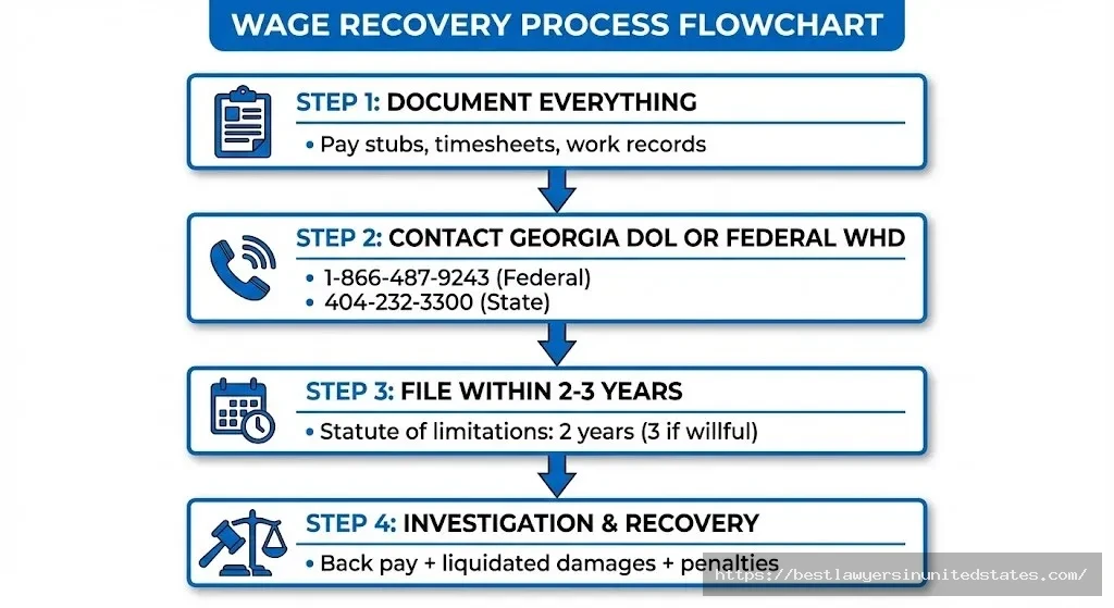 Georgia wage claim filing process steps Department of Labor complaint procedure