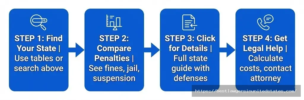 How to use DUI laws comparison guide find state compare penalties get legal help flowchart 2026