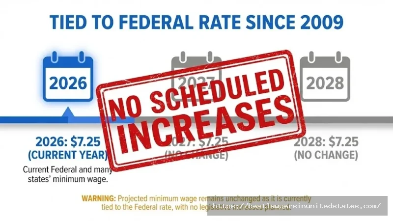 Idaho no scheduled minimum wage increases 2026 2027 2028 remains $7.25 federal rate
