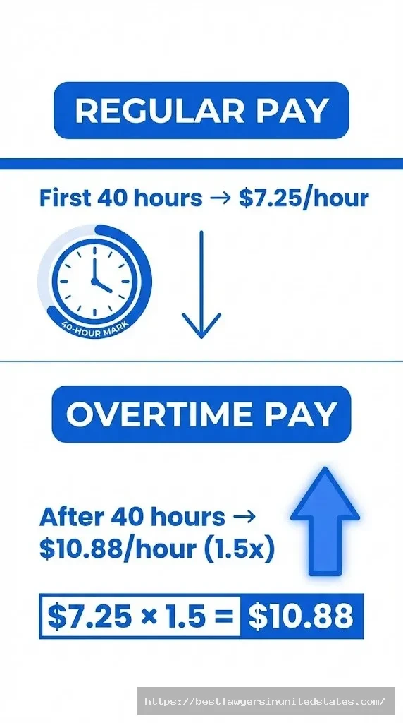 Idaho overtime pay rules $10.88 per hour after 40 hours weekly calculation time and half