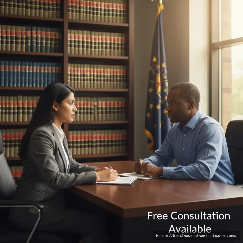 Indiana OWI defense attorney consulting with client about drunk driving charges and legal options