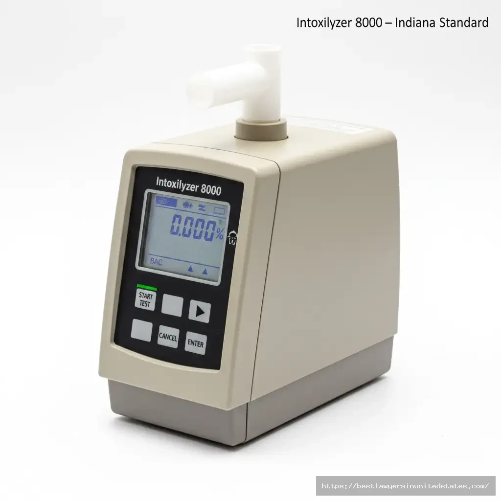 Intoxilyzer 8000 breathalyzer device used by Indiana law enforcement for BAC testing in OWI cases