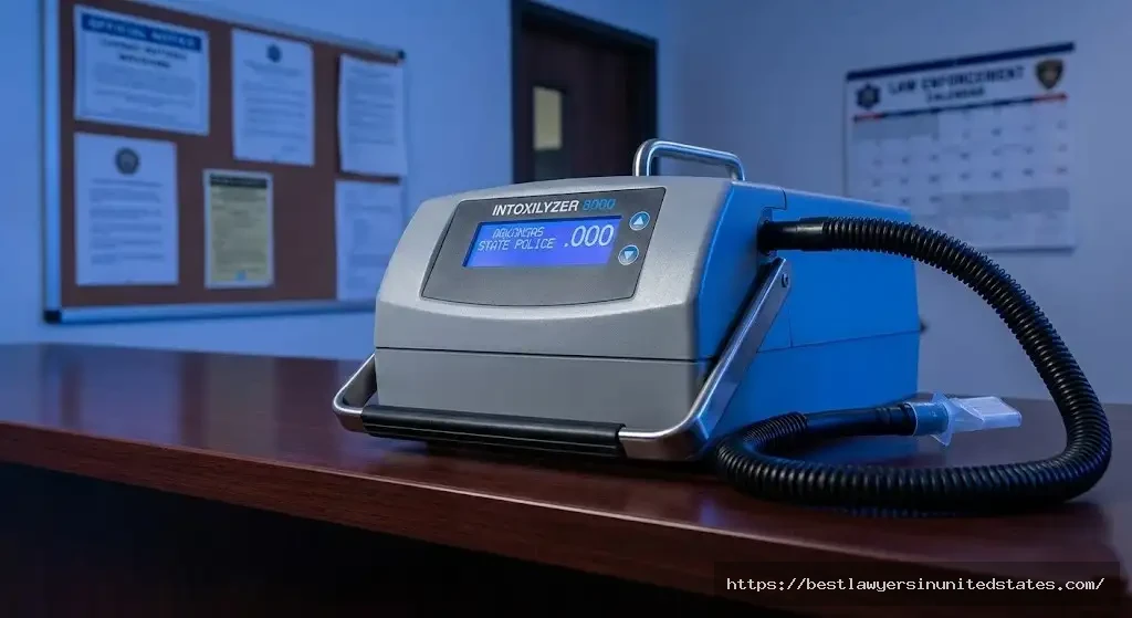 Intoxilyzer 8000 breathalyzer machine used for BAC testing in Arkansas DUI cases
