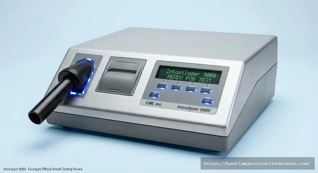 Intoxilyzer 9000 breathalyzer machine used for Georgia DUI breath alcohol testing with digital display