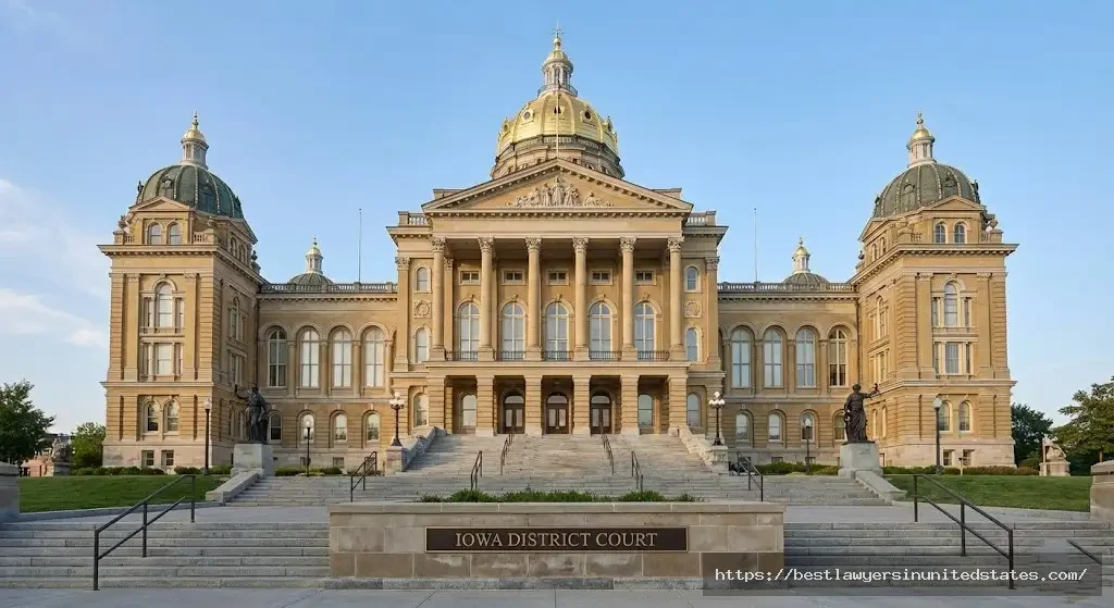 Iowa District Court courthouse in Des Moines where OWI cases are heard and prosecuted