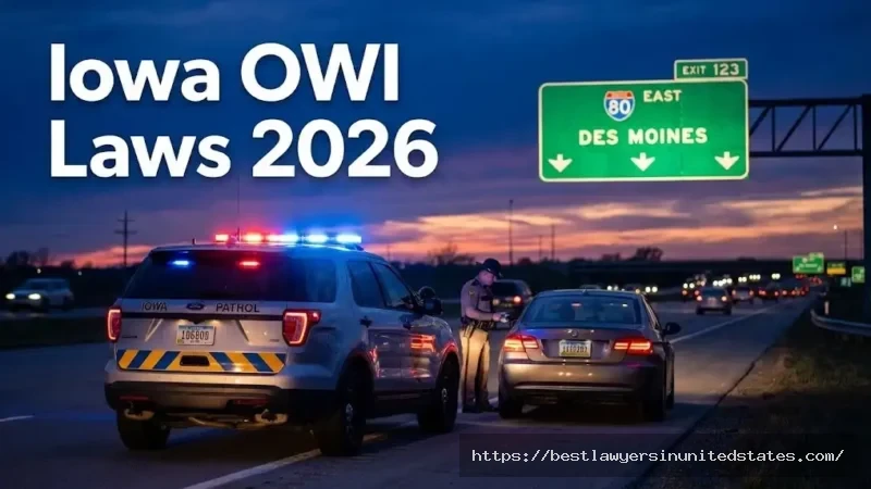 Iowa State Patrol conducting OWI traffic stop on Interstate highway with state trooper vehicle