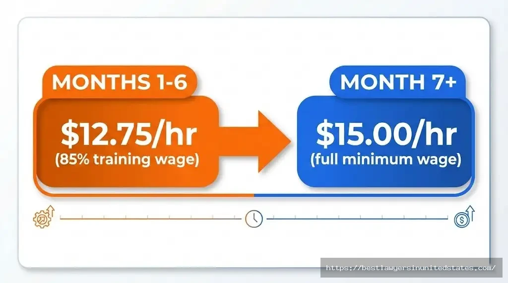 Maryland youth training wage $12.75 for first 6 months then $15.00 minimum wage
