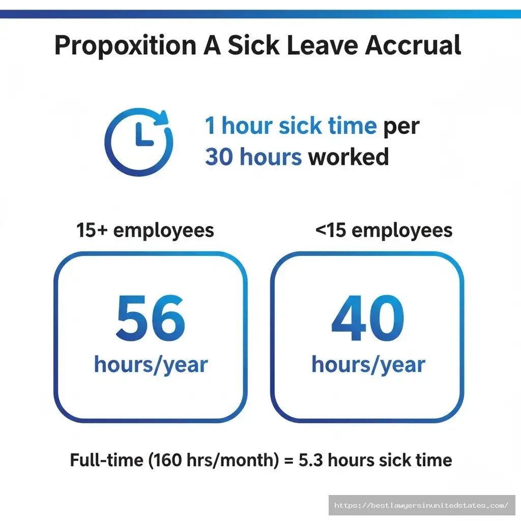 Missouri Proposition A sick leave accrual rates 2026 showing 1 hour per 30 hours worked