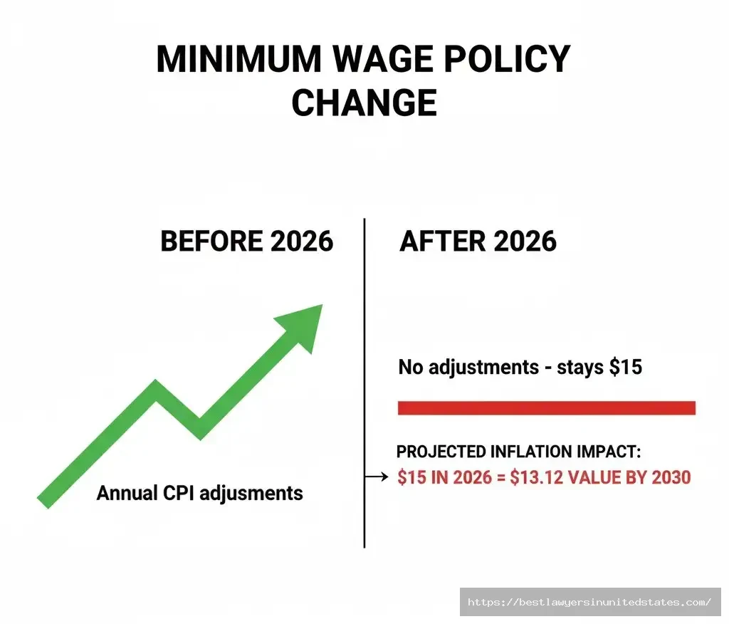 Missouri minimum wage CPI adjustment timeline showing no increases after 2026