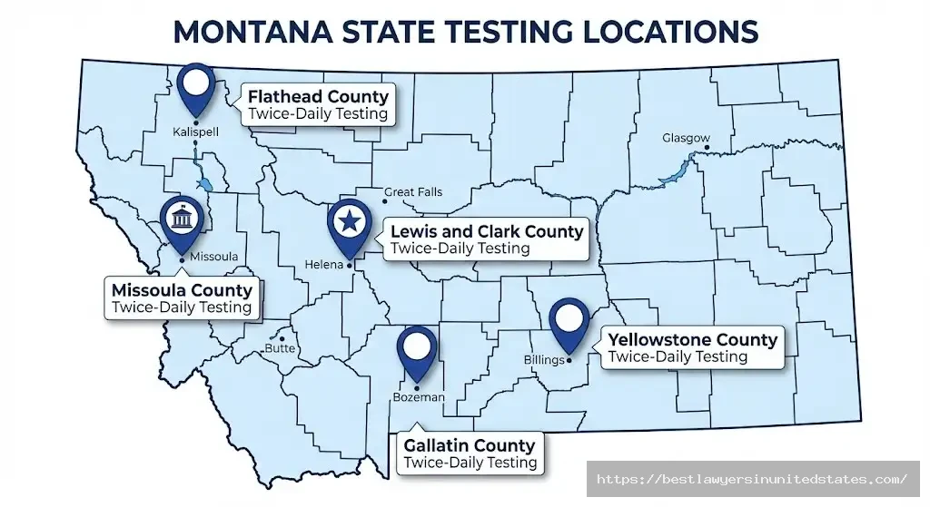 Montana 247 sobriety program testing locations - Missoula, Billings, Bozeman, Helena, Kalispell