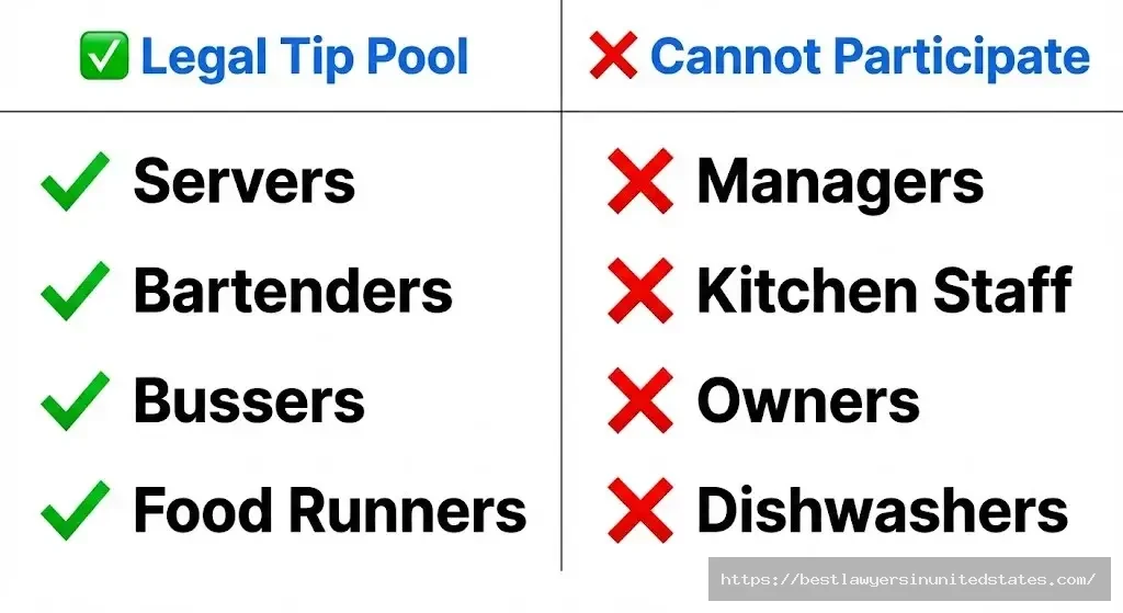 New Jersey tip pooling rules showing which workers can legally participate in tip pools