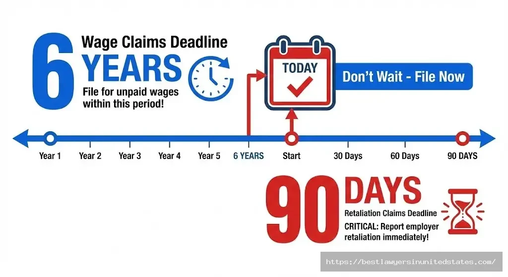 New Jersey wage claim filing deadlines showing 6-year statute of limitations for unpaid wages